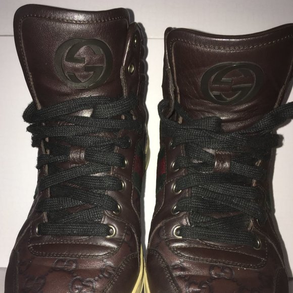 Gucci Signature leather hi-top sneaker - Picture 1 of 9